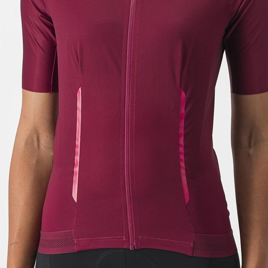 Camiseta Castelli ENDURANCE W Mujer Burdeos | VWFKLGT-85