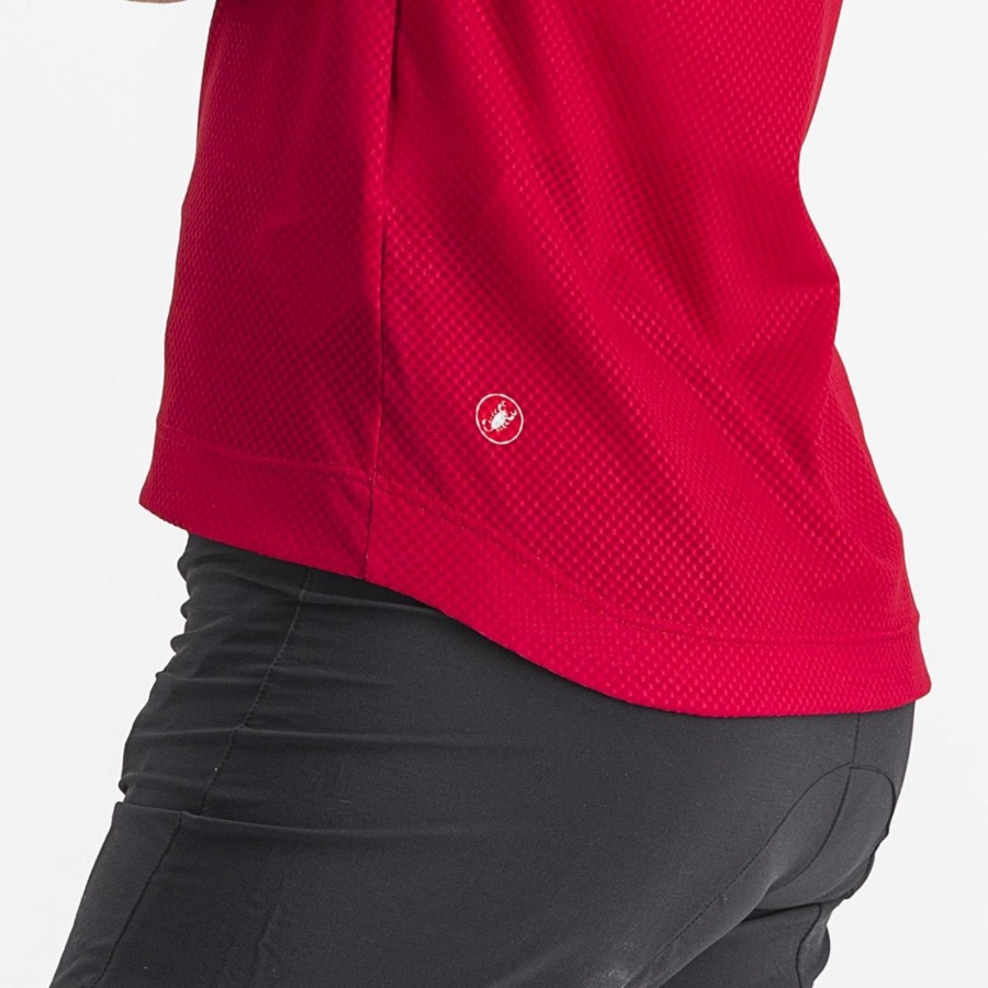 Camiseta Castelli TRAIL TECH 2 W TEE Mujer Rojas Oscuro | KXSWBAO-31