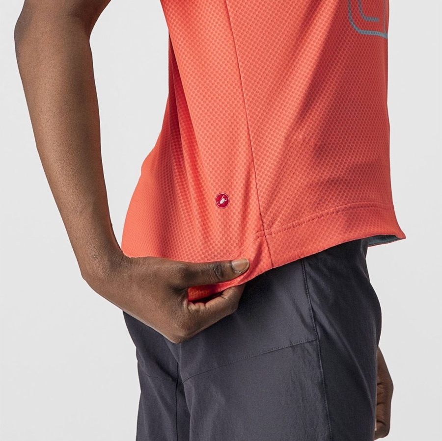 Camiseta Castelli TRAIL TECH W TEE Mujer Coral | JRBZXWT-08