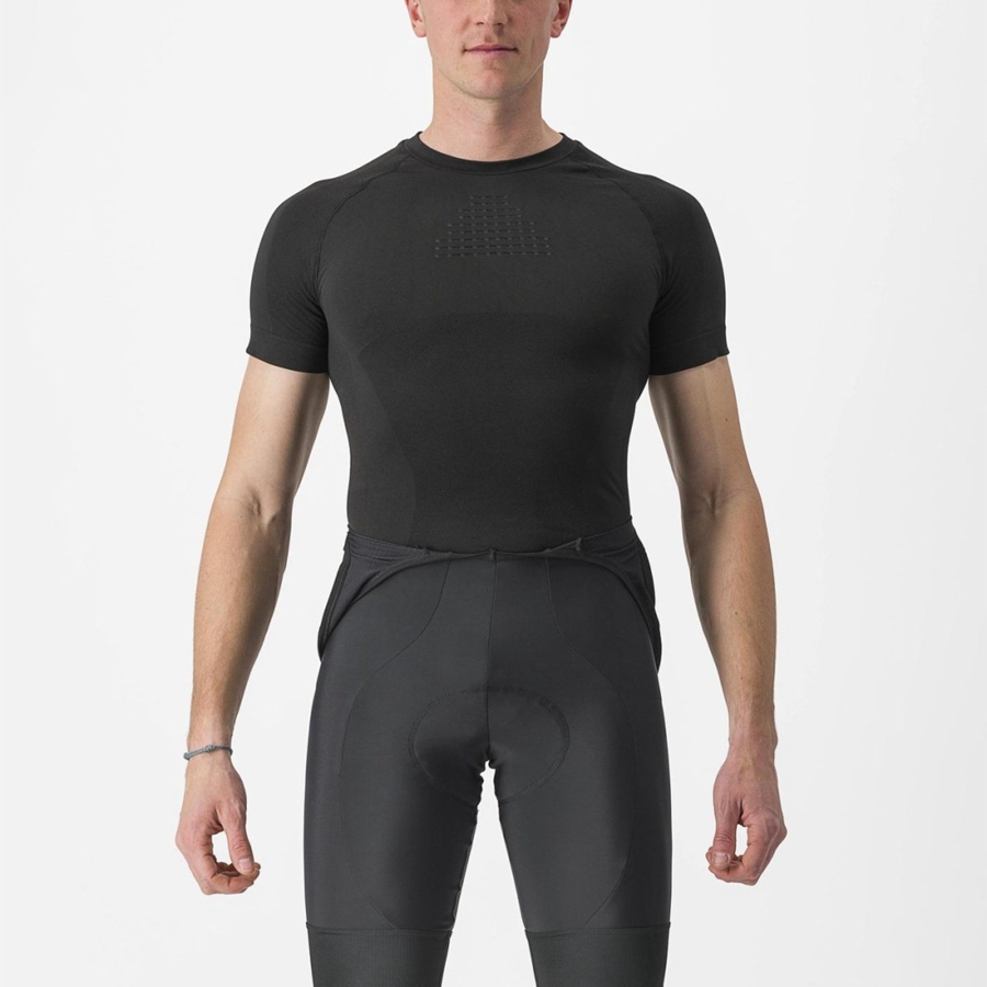 Capa Base Castelli CORE SEAMLESS SS Hombre Negras | QEOSUHR-47