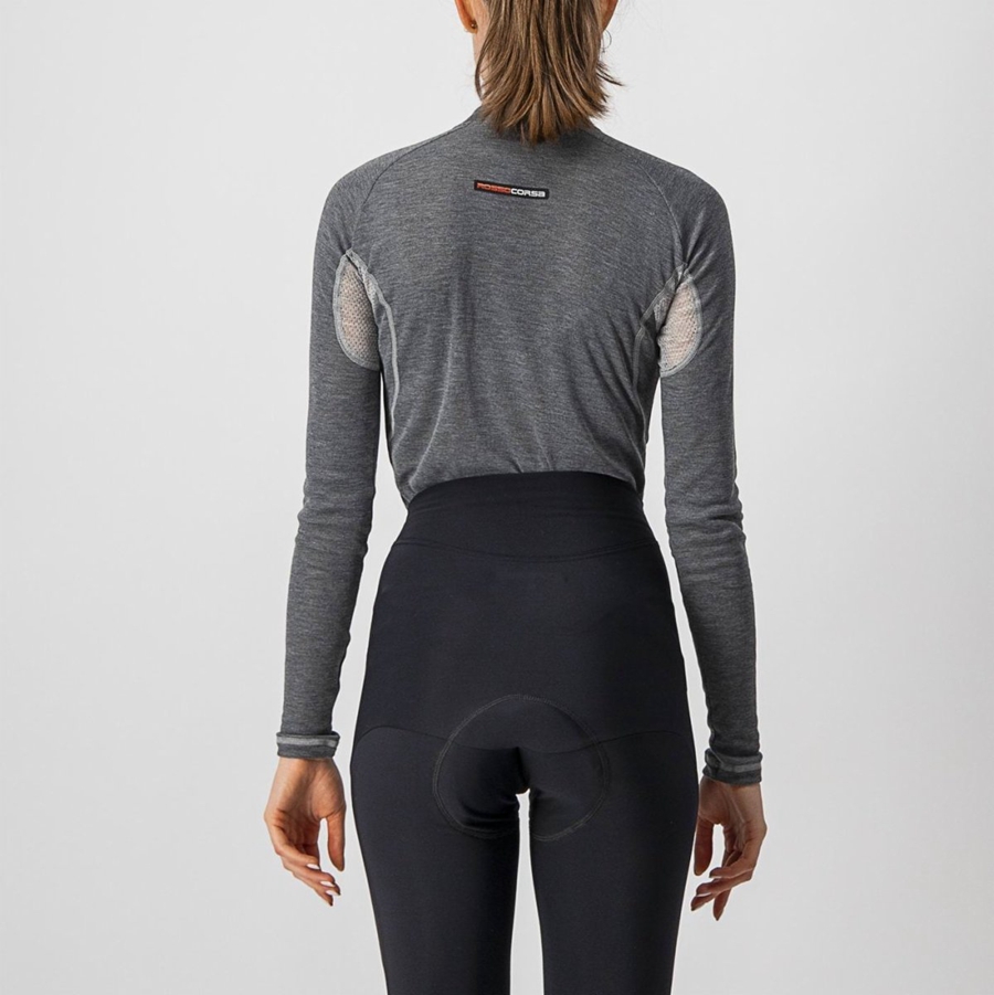 Capa Base Castelli FLANDERS 2 W WARM LONG SLEEVE Mujer Gris | OHNVXSQ-90