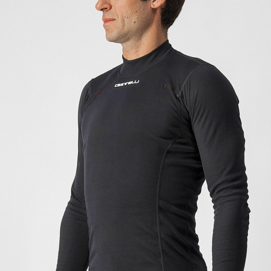 Capa Base Castelli FLANDERS WARM LONG SLEEVE Hombre Negras | EAIUTZX-75