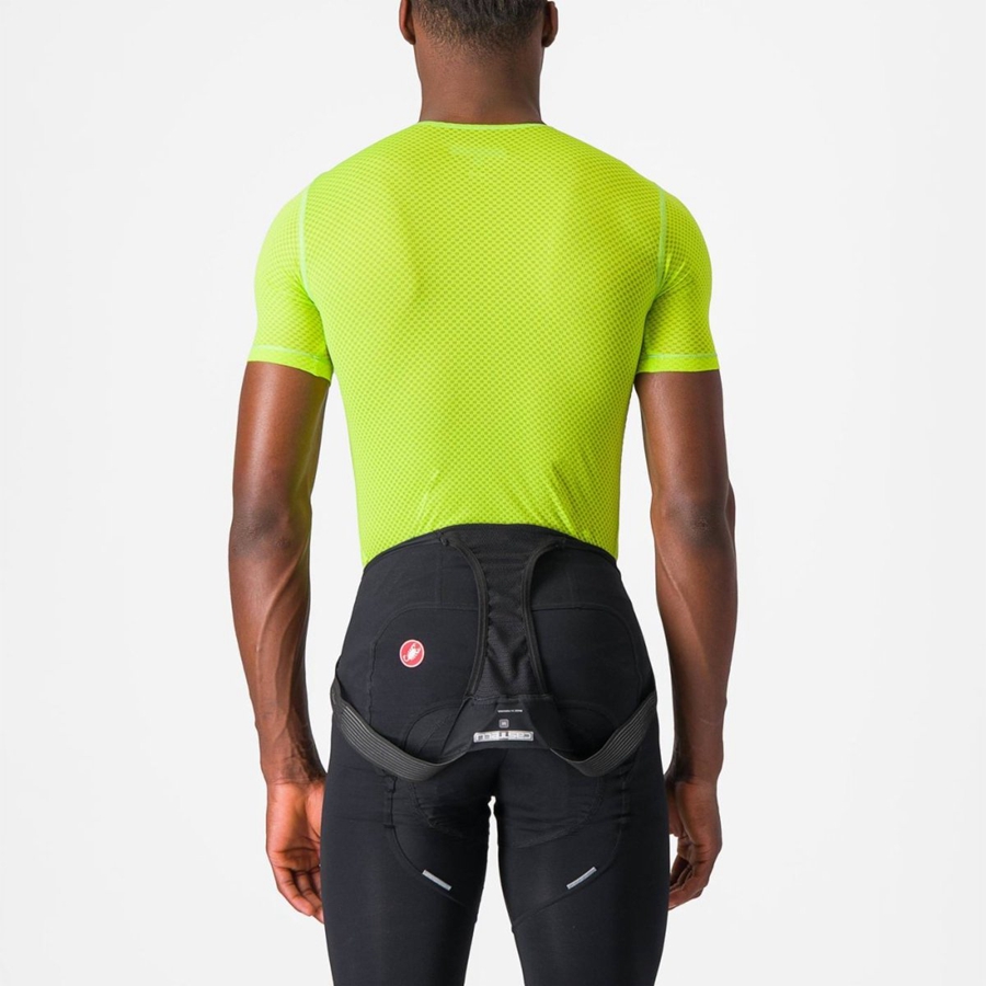 Capa Base Castelli PRO MESH 2.0 SHORT SLEEVE Hombre Verde Claro | SHQFRJA-56