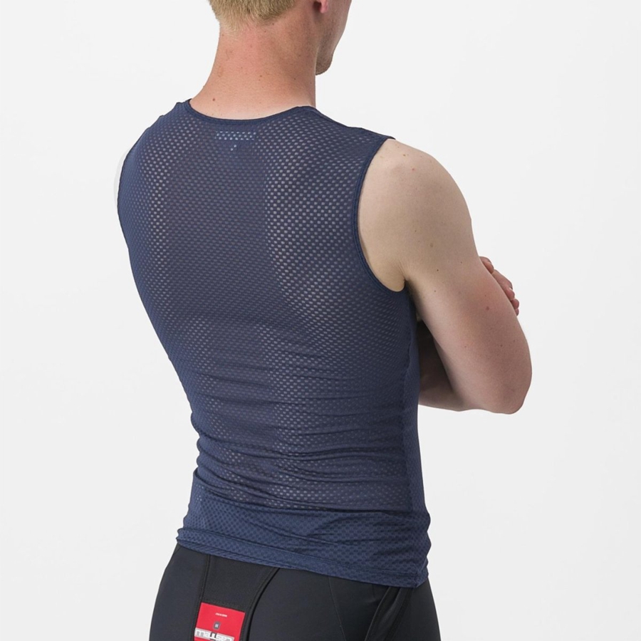 Capa Base Castelli PRO MESH 2.0 SLEEVELESS Hombre Azules | LPKEIMN-17