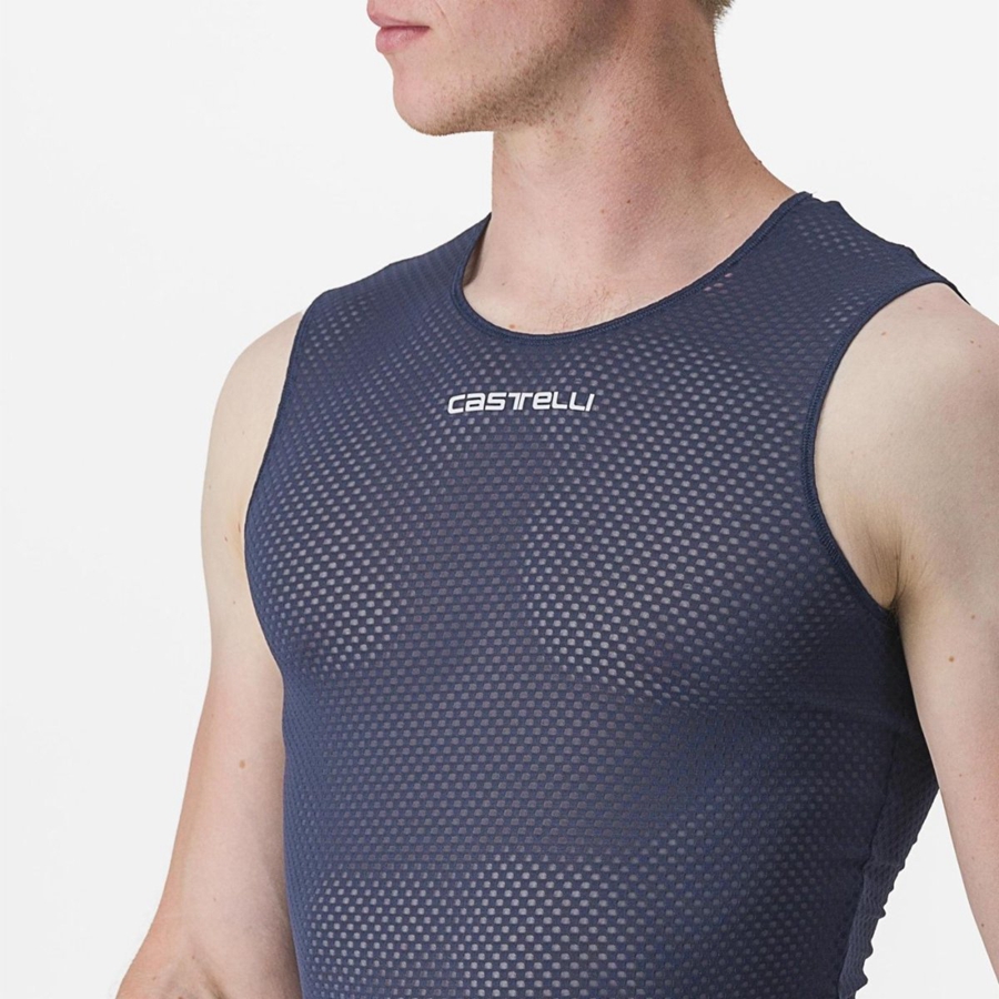 Capa Base Castelli PRO MESH 2.0 SLEEVELESS Hombre Azules | LPKEIMN-17