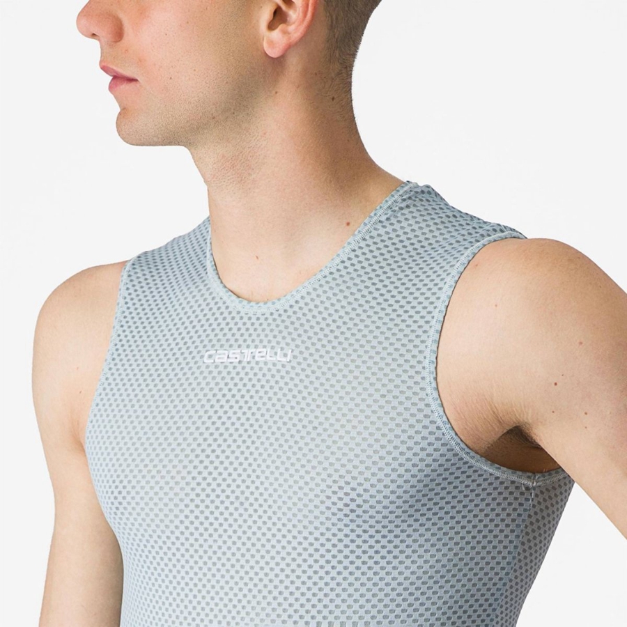 Capa Base Castelli PRO MESH 2.0 SLEEVELESS Hombre Azules | JFWCDPZ-46