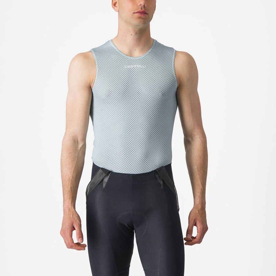 Capa Base Castelli PRO MESH 2.0 SLEEVELESS Hombre Azules | JFWCDPZ-46