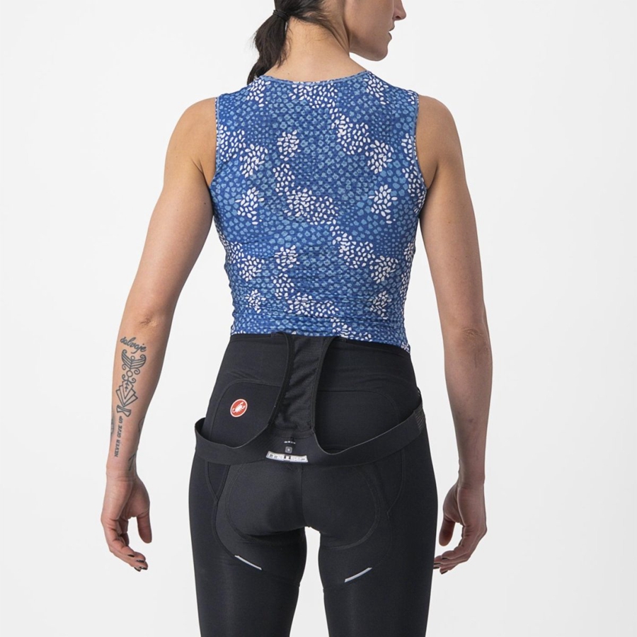 Capa Base Castelli PRO MESH 4 W SLEEVELESS Mujer Azules | WBYQRJI-24