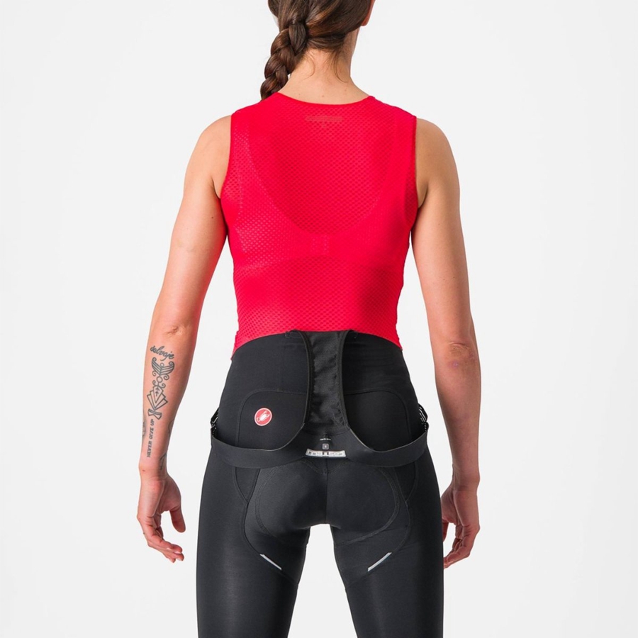 Capa Base Castelli PRO MESH W SLEEVELESS Mujer Rojas | WGKAZCB-74