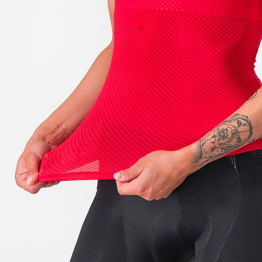 Capa Base Castelli PRO MESH W SLEEVELESS Mujer Rojas | WGKAZCB-74