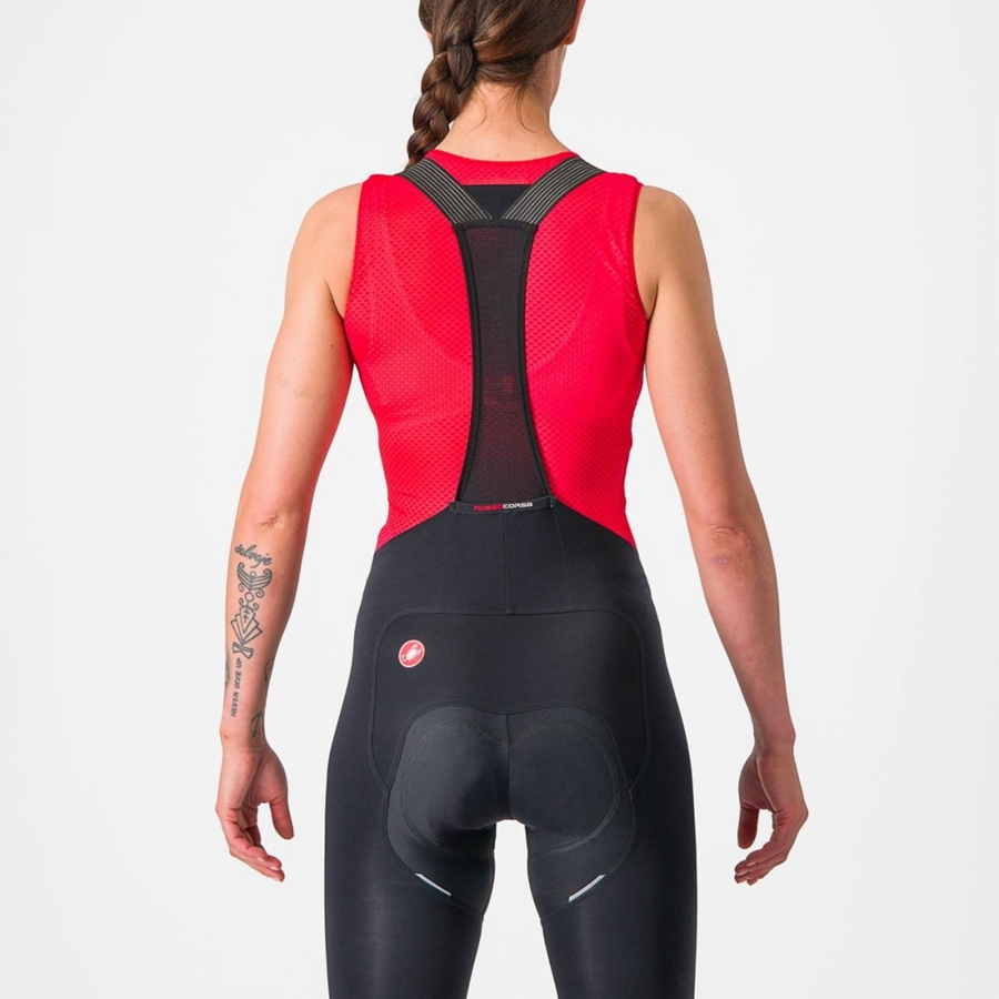 Capa Base Castelli PRO MESH W SLEEVELESS Mujer Rojas | WGKAZCB-74