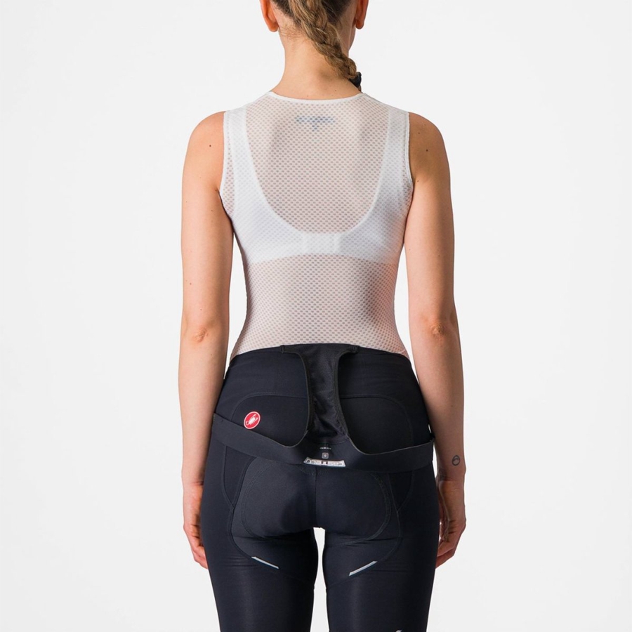 Capa Base Castelli PRO MESH W SLEEVELESS Mujer Blancas | DZQPANS-50