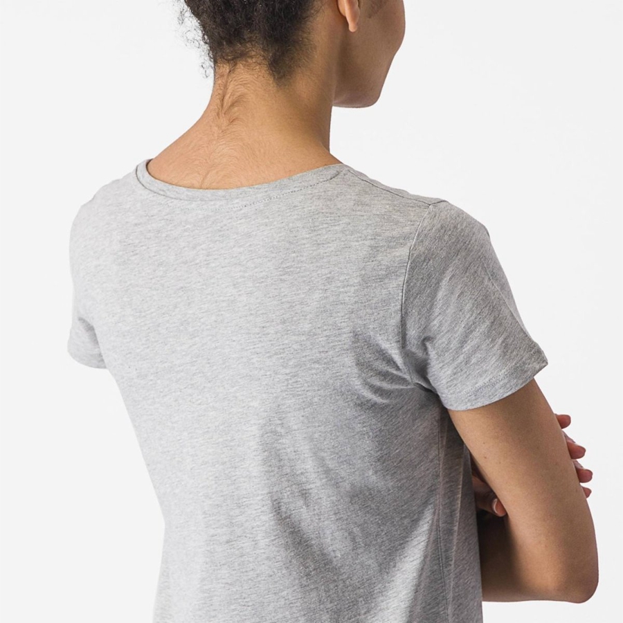 Casual Castelli CASTELLI CLASSICO W TEE Mujer Gris Claro | HFPZJDT-98