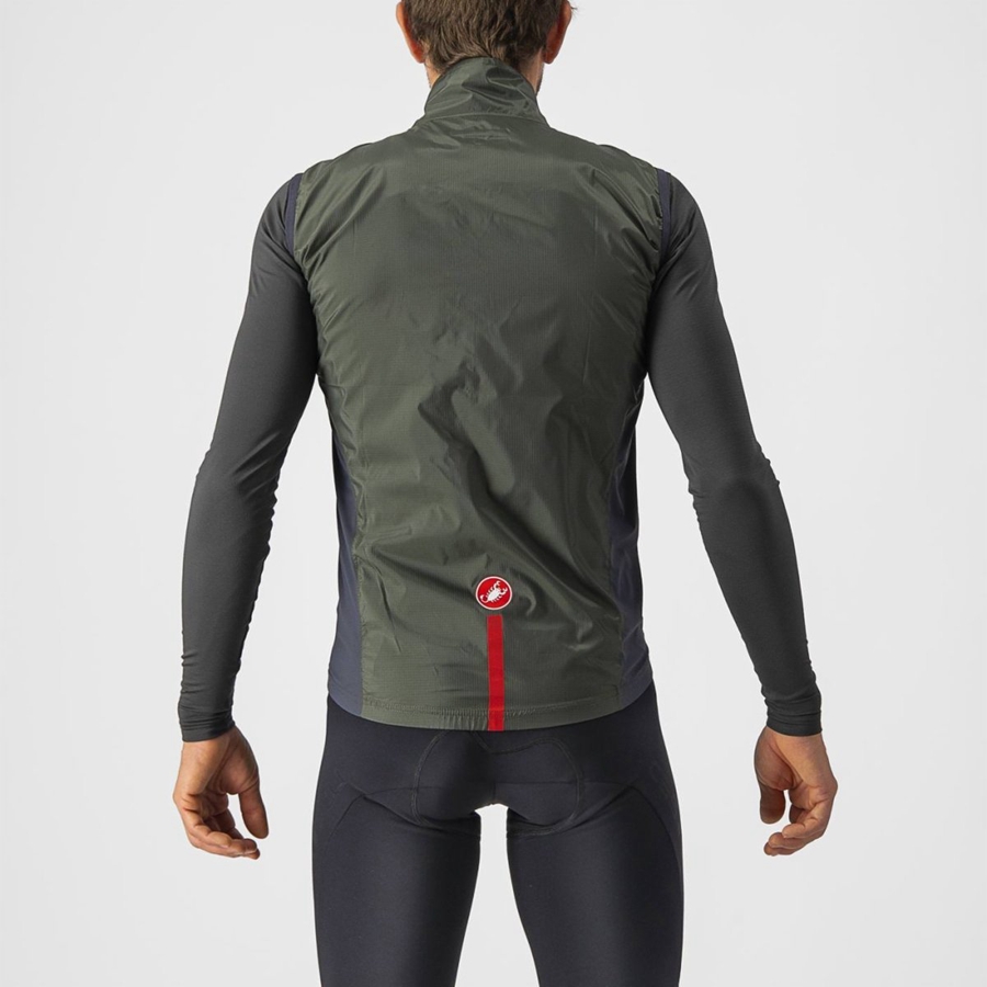 Chaleco Castelli SQUADRA STRETCH Hombre Verde Gris Oscuro | XYWNEQD-20