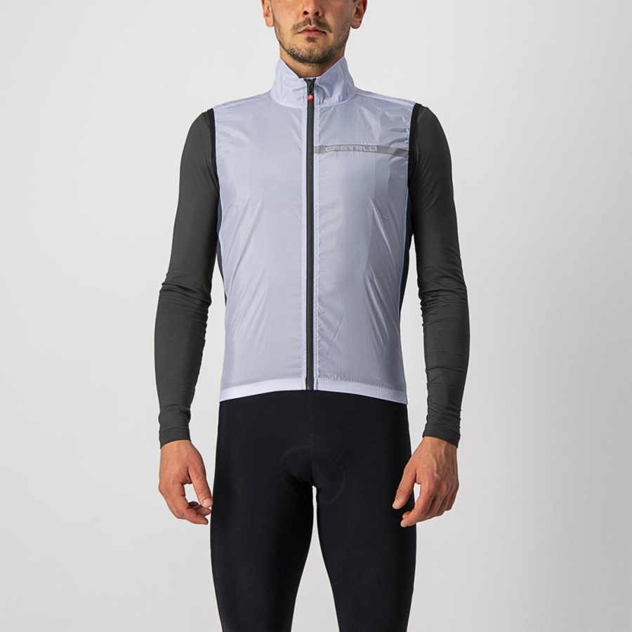 Chaleco Castelli SQUADRA STRETCH Hombre Plateadas Gris Gris Oscuro | DSICZFR-32