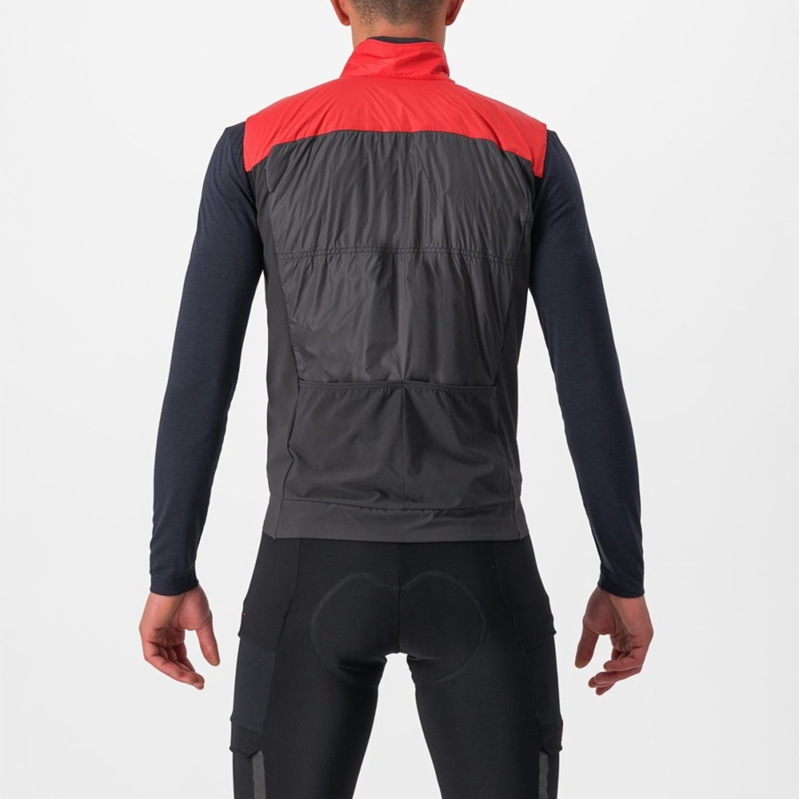 Chaleco Castelli UNLIMITED PUFFY Hombre Rojas Gris Oscuro | GPXJTHK-68