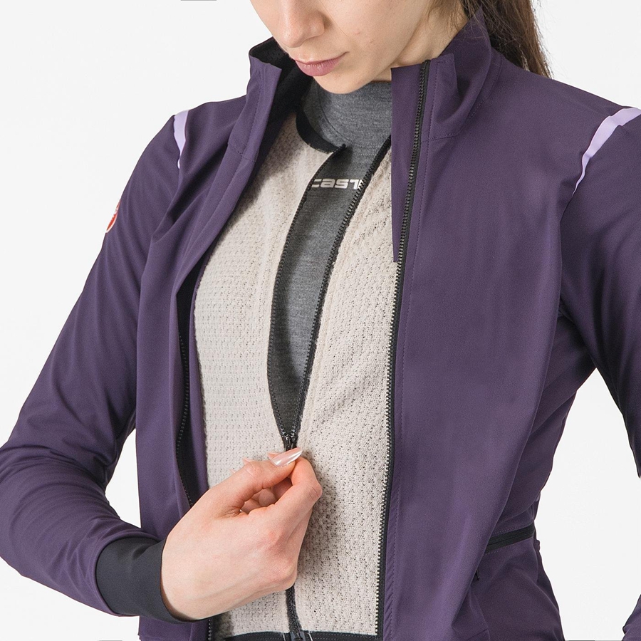 Chaquetas Castelli ALPHA FLIGHT ROS W Mujer Moradas | JIPZDSN-80