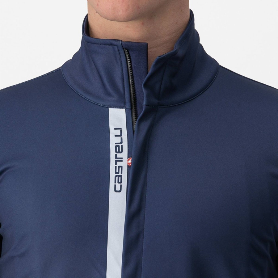 Chaquetas Castelli ENTRATA Hombre Azules Plateadas | PVADUGF-05