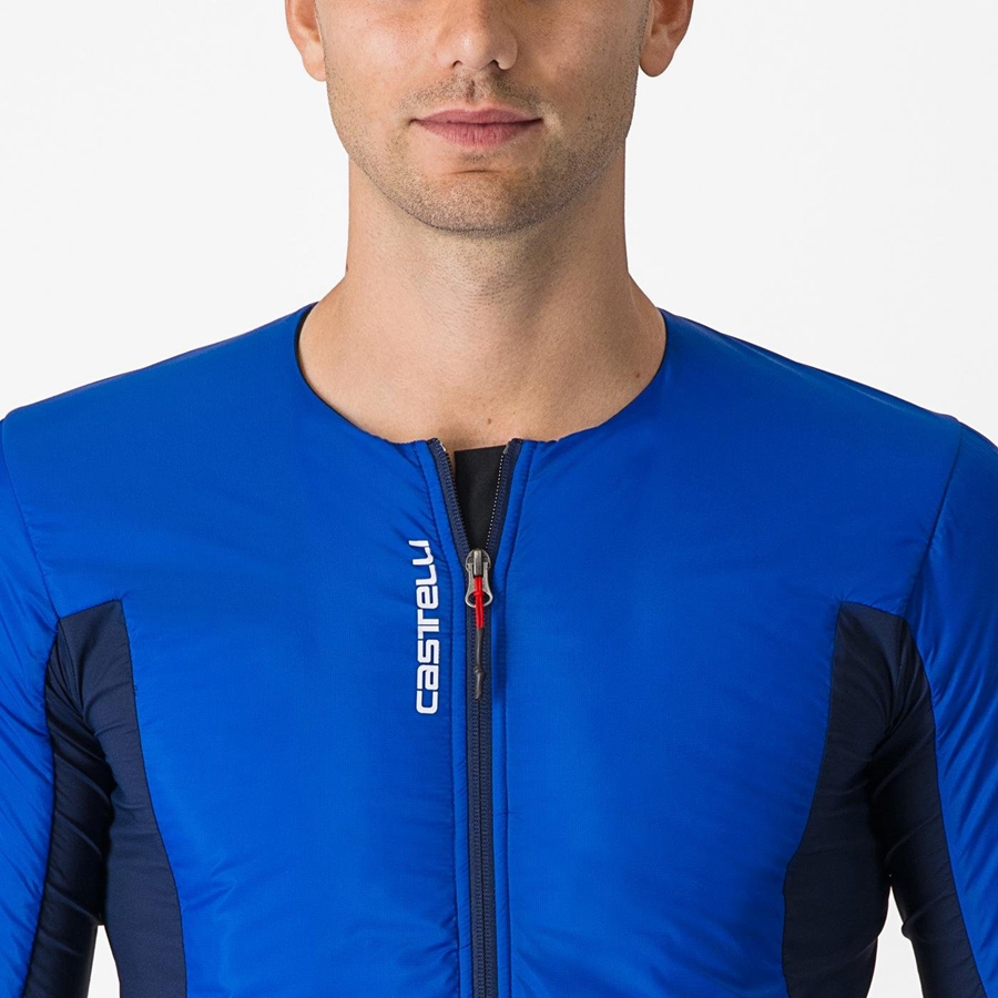 Chaquetas Castelli FLY JACK-SEY Hombre Azules Azules | VBHFWAO-15