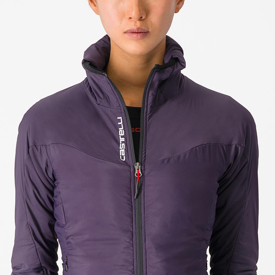 Chaquetas Castelli FLY THERMAL W Mujer Moradas | JKHQIFZ-13