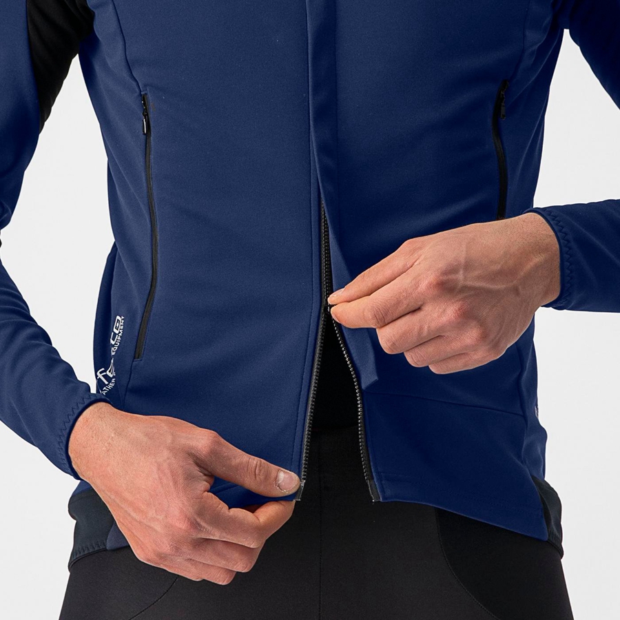 Chaquetas Castelli PERFETTO RoS 2 Hombre Azules Plateadas | QJATORW-72