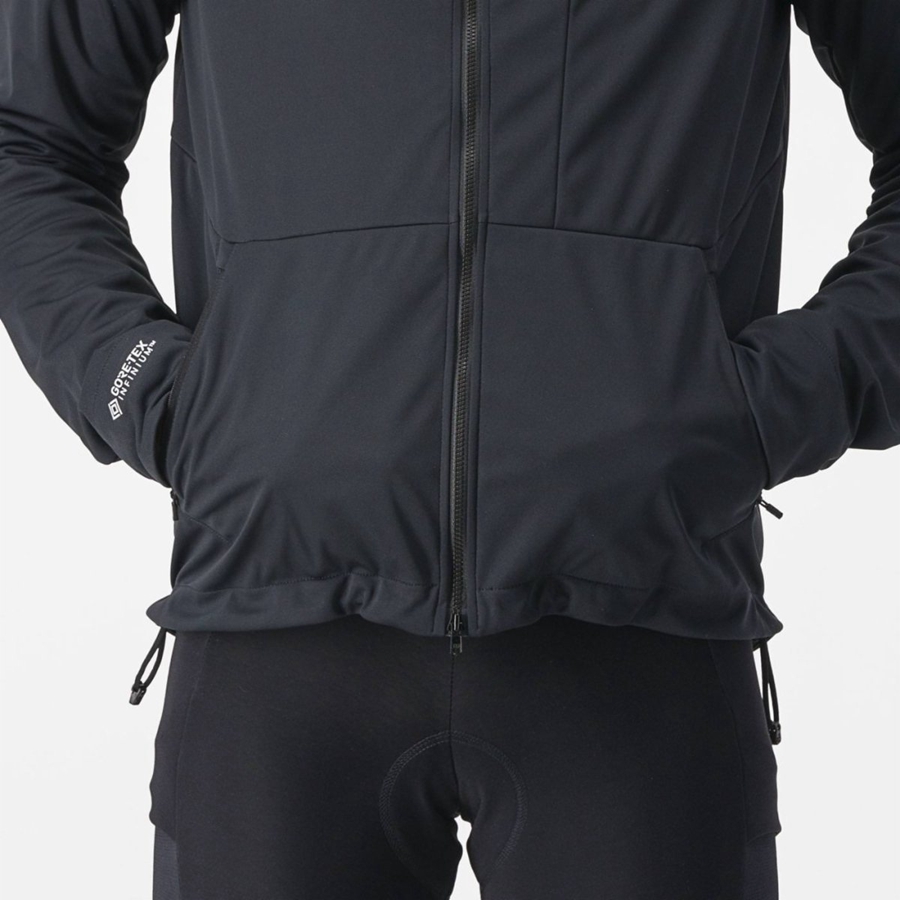 Chaquetas Castelli TRAIL HOODIE Hombre Negras | FIHMGLA-61