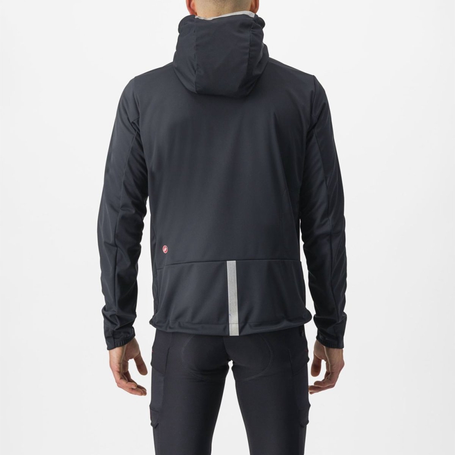 Chaquetas Castelli TRAIL HOODIE Hombre Negras | FIHMGLA-61