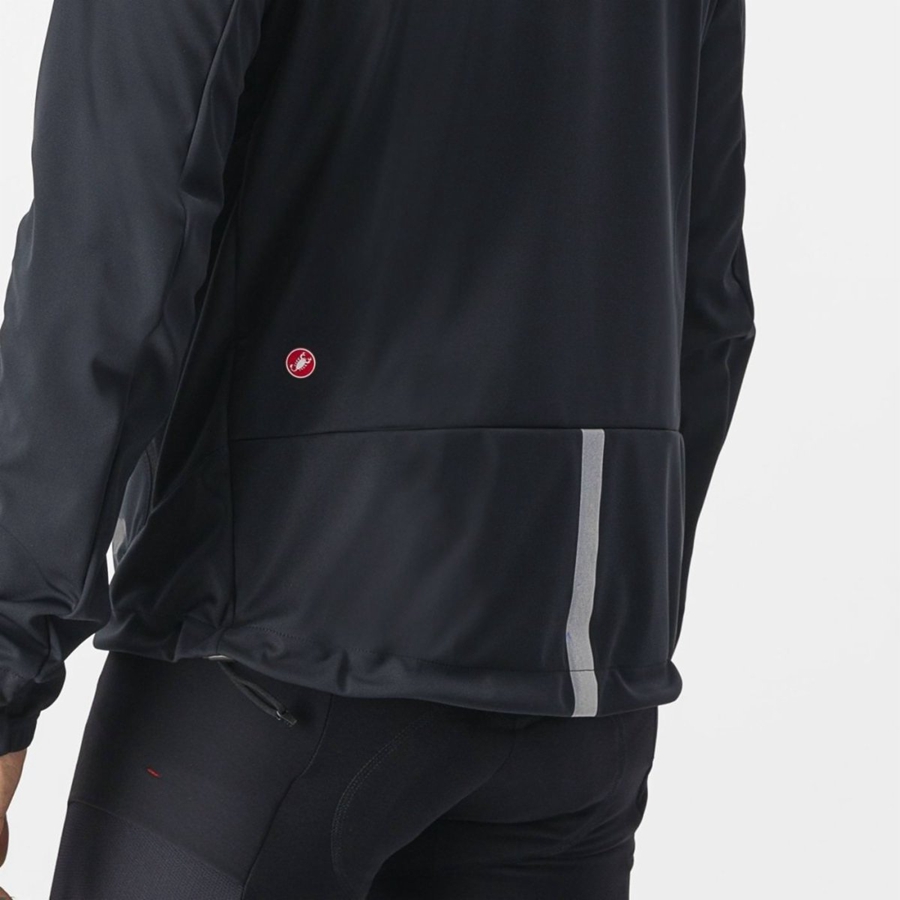 Chaquetas Castelli TRAIL HOODIE Hombre Negras | FIHMGLA-61