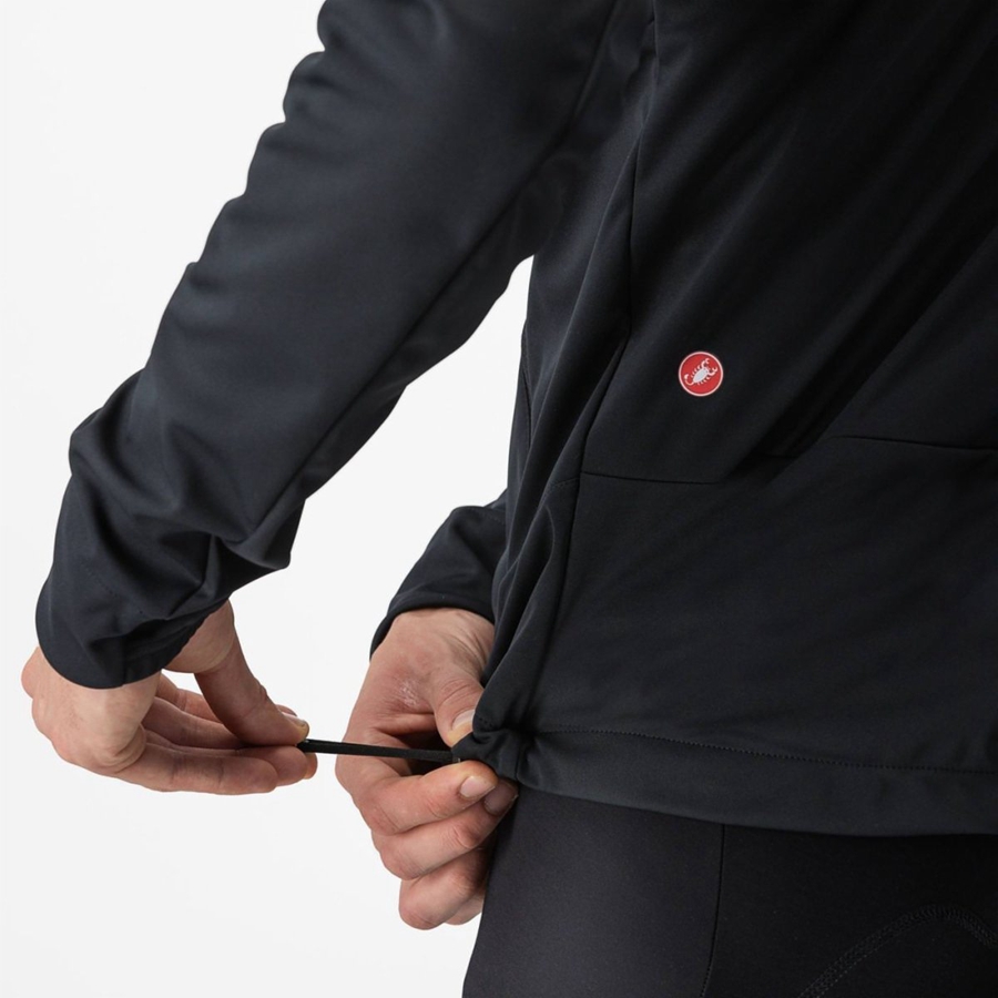 Chaquetas Castelli TRAIL HOODIE Hombre Negras | FIHMGLA-61