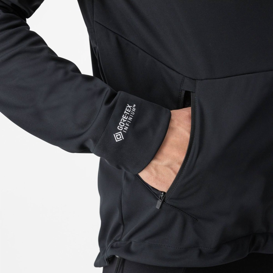 Chaquetas Castelli TRAIL HOODIE Hombre Negras | FIHMGLA-61