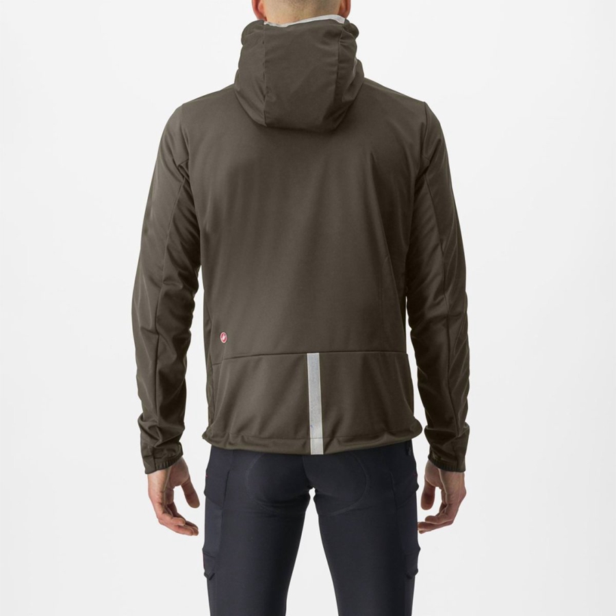 Chaquetas Castelli TRAIL HOODIE Hombre Verde | ZFCRJMP-27