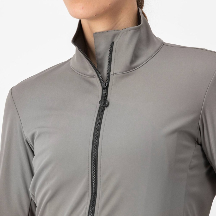 Chaquetas Castelli VENTO TRAIL Mujer Gris | WDHUJSZ-40