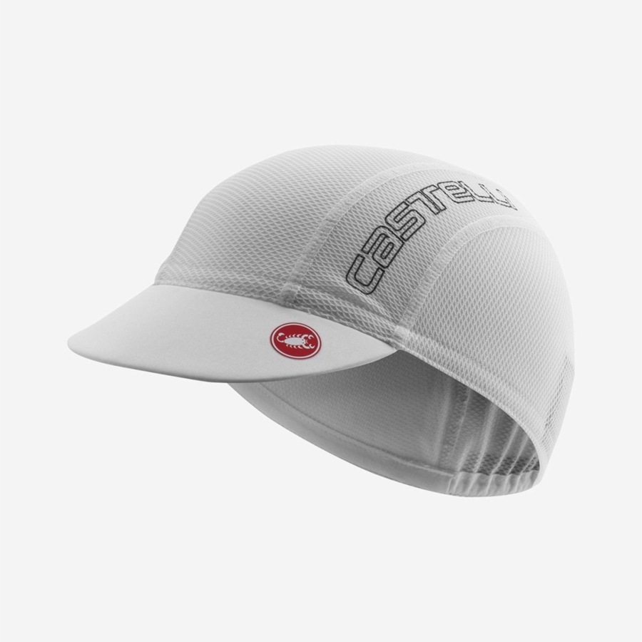 Gorra Castelli A/C 2 CYCLING Hombre Blancas Gris | PQZUNFA-23