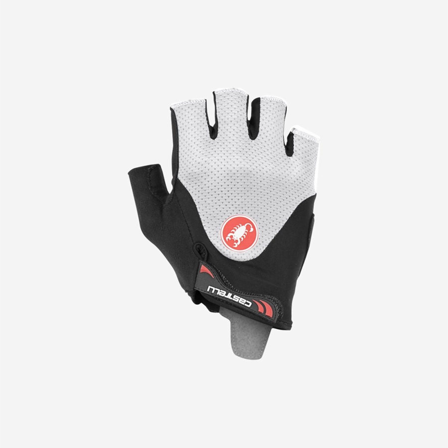 Guantes Castelli ARENBERG GEL 2 Hombre Negras Blancas | JSLPERT-37