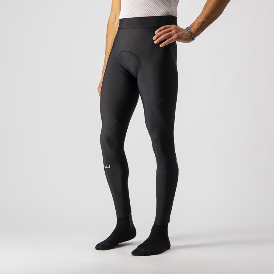 Leggins Castelli ENTRATA Hombre Negras | YBHAWOM-56