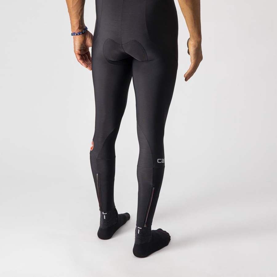 Leggins Castelli ENTRATA Hombre Negras | YBHAWOM-56