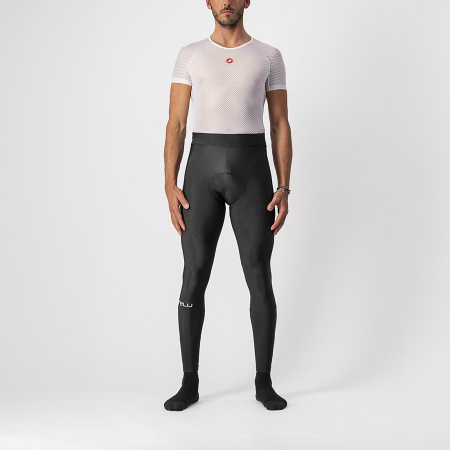 Leggins Castelli ENTRATA Hombre Negras | YBHAWOM-56