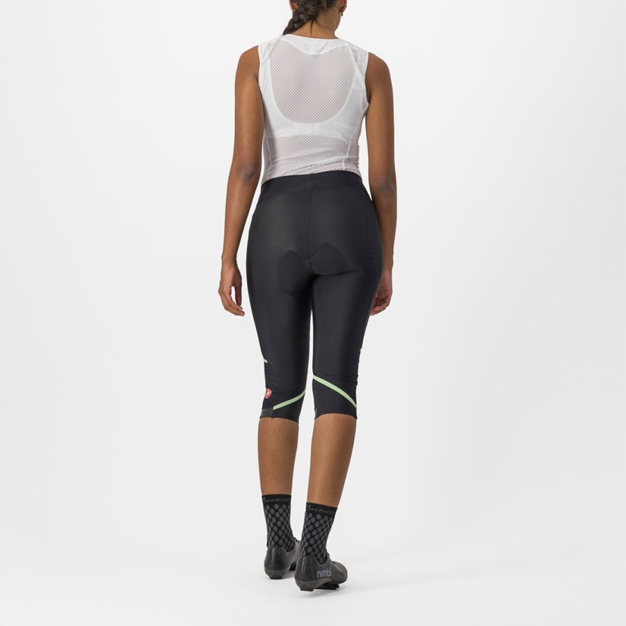 Leggins Castelli VELOCISSIMA THERMAL KNICKER Mujer Negras Verde Menta Negras | ITUHKDO-28