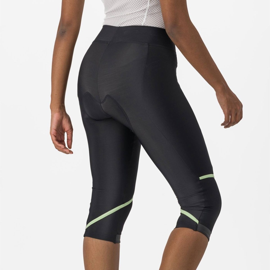 Leggins Castelli VELOCISSIMA THERMAL KNICKER Mujer Negras Verde Menta Negras | ITUHKDO-28