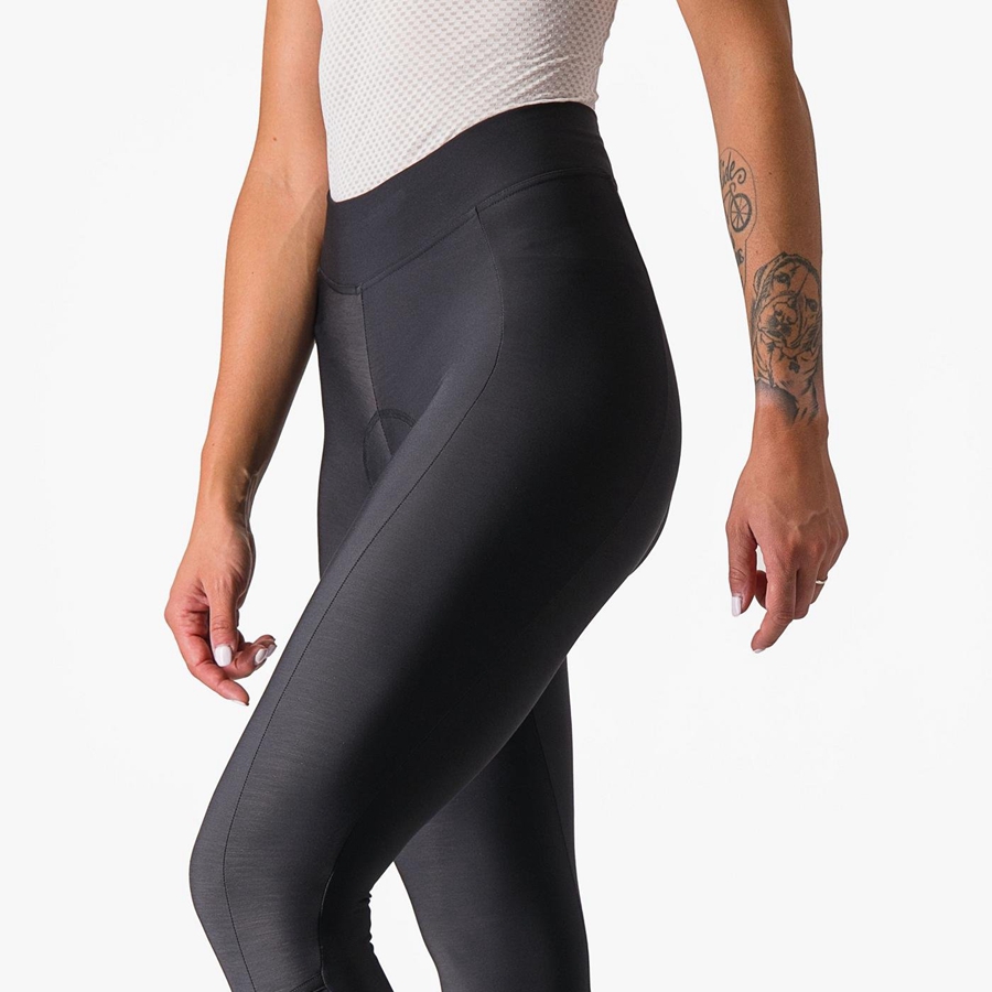 Leggins Castelli VELOCISSIMA THERMAL Mujer Negras Negras | HLQAZXE-20