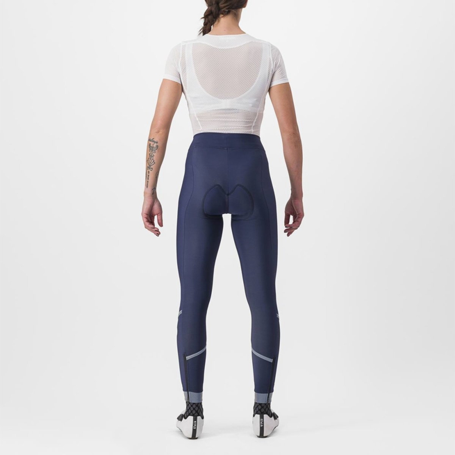 Leggins Castelli VELOCISSIMA THERMAL Mujer Azules Plateadas | DCTMBSK-47