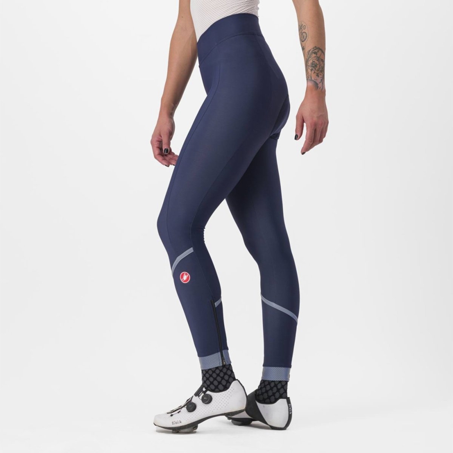 Leggins Castelli VELOCISSIMA THERMAL Mujer Azules Plateadas | DCTMBSK-47