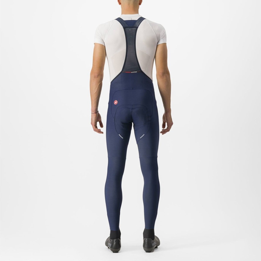 Medias Con Tirantes Castelli FREE AERO RC Hombre Azules | IARWBKO-64