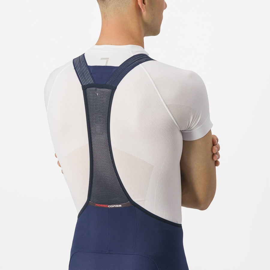 Medias Con Tirantes Castelli FREE AERO RC Hombre Azules | IARWBKO-64