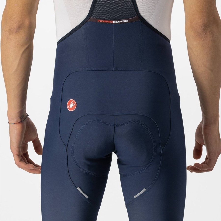 Medias Con Tirantes Castelli FREE AERO RC Hombre Azules | IARWBKO-64