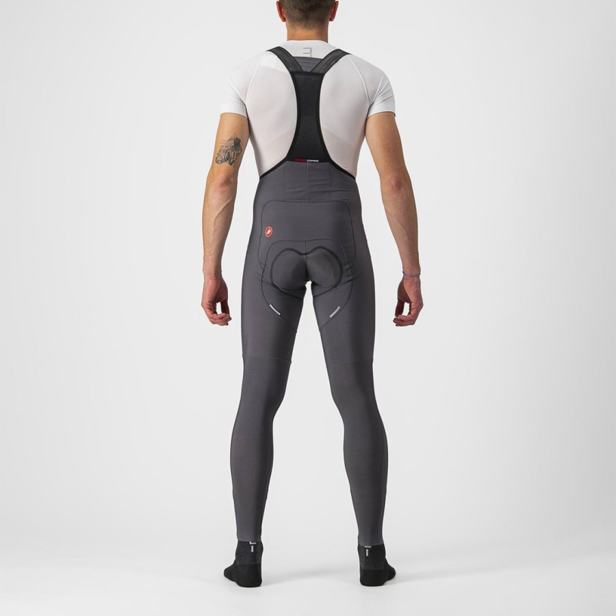 Medias Con Tirantes Castelli FREE AERO RC Hombre Gris Oscuro | UENOHFB-50