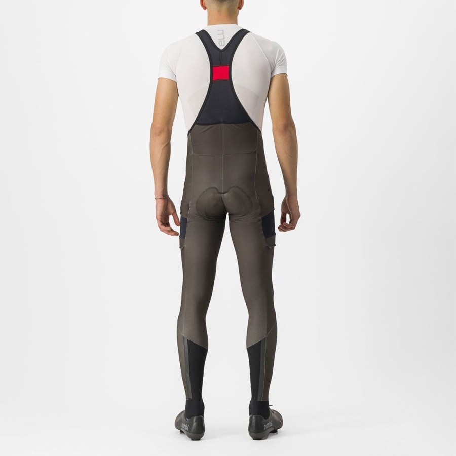 Medias Con Tirantes Castelli UNLIMITED TRAIL Hombre Negras | BQDWNGO-69