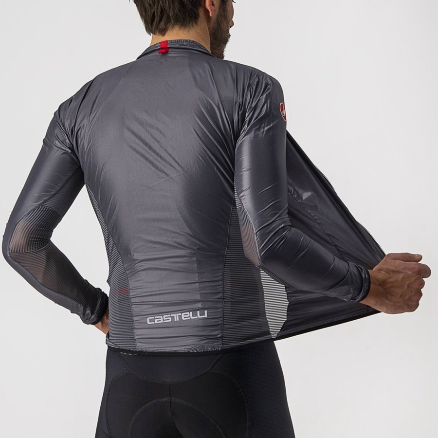 Proteccion Castelli ARIA SHELL Hombre Gris Oscuro | XJENZHS-36