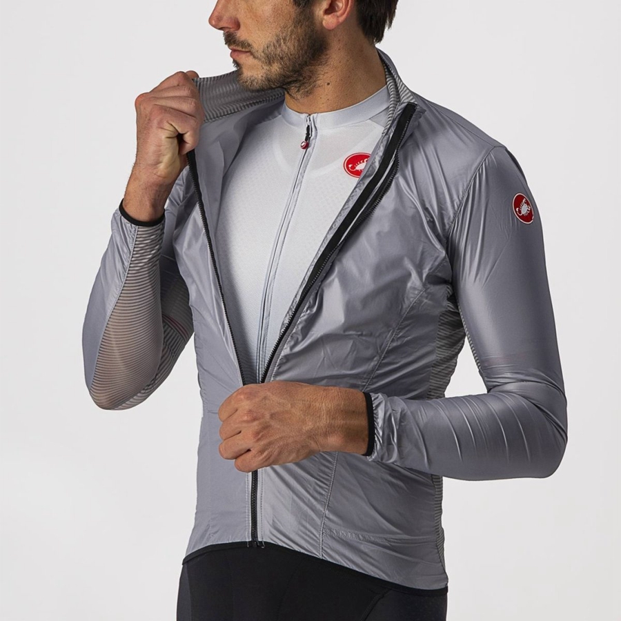 Proteccion Castelli ARIA SHELL Hombre Plateadas Gris | XUVSWPK-90