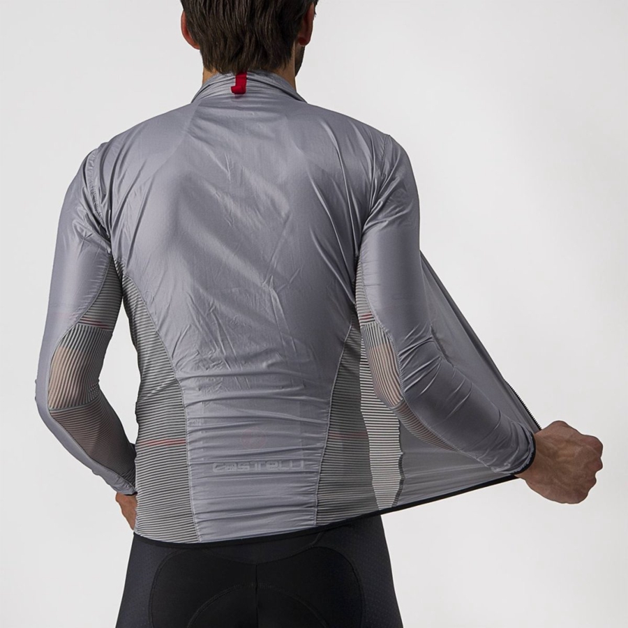 Proteccion Castelli ARIA SHELL Hombre Plateadas Gris | XUVSWPK-90